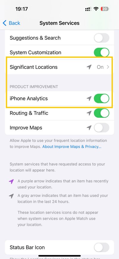 Apple secretly turns on Significant Location & Analytics on iOS 17?