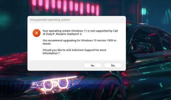 Warzone Operating System Unsupported