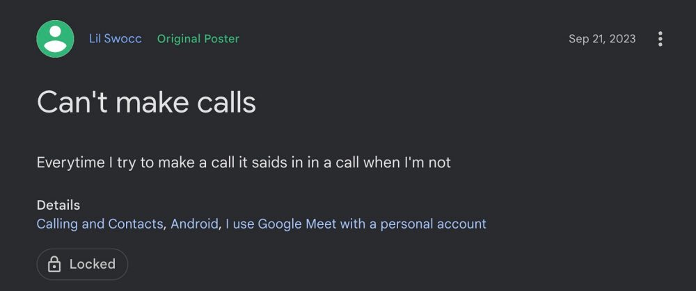 Google Meet You’re already in a call