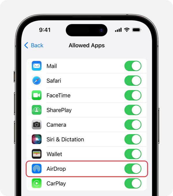 AirDrop не работает на iOS 17