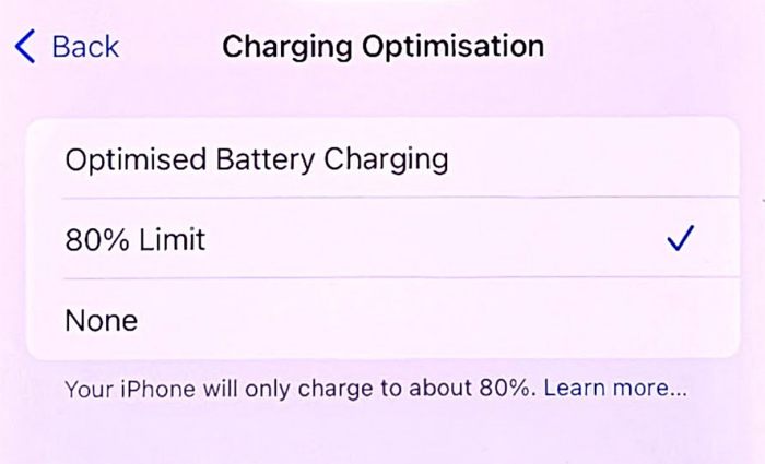 Ограничение зарядки 80% не работает на iPhone 15 Pro