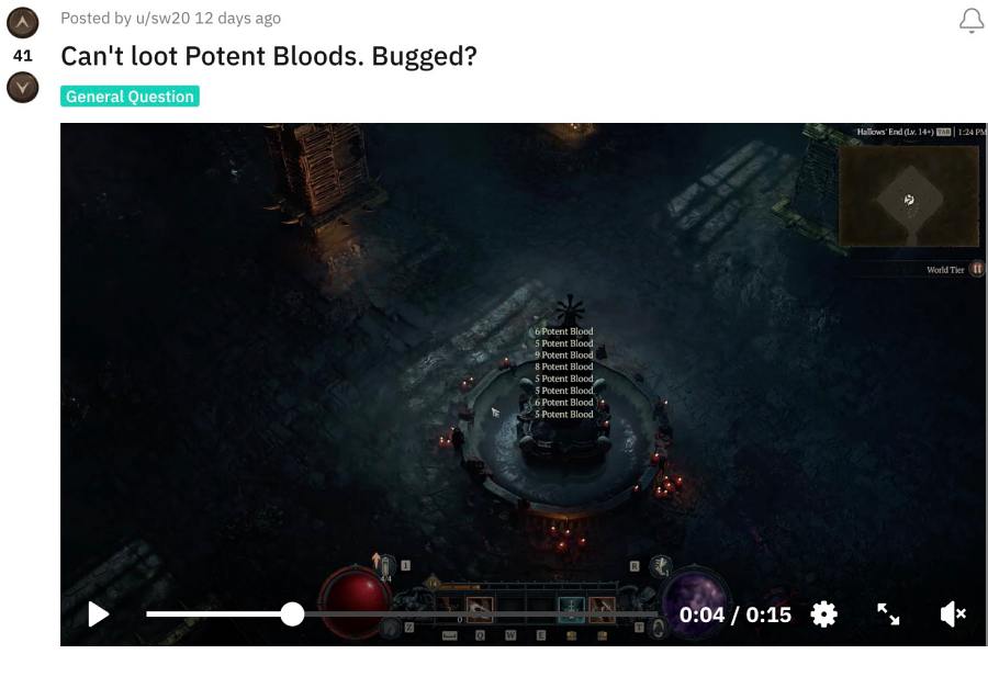 Diablo IV Мощный фонтан крови