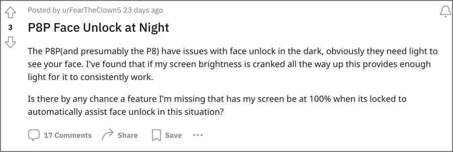 Pixel 8 Pro Face Unlock not working in low light