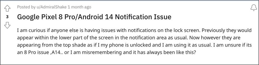 Pixel 8 Pro Lock Screen Notification