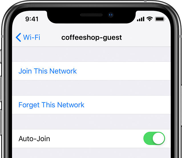 iPhone Forgets Saved WiFi Network