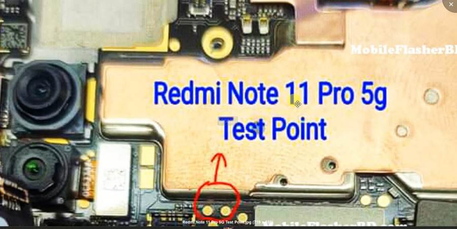 redmi note 11 pro+ 5G edl test points