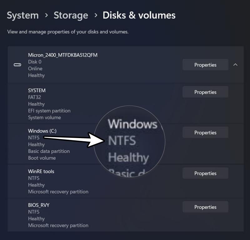 file system windows 11