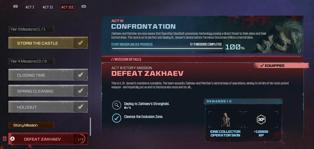 Deploy to Zakhaev's Stronghold Mission