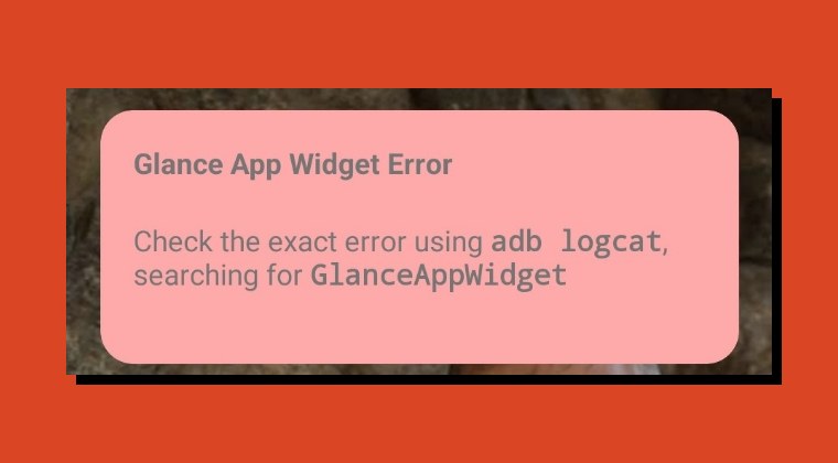 Glance App Widget Error