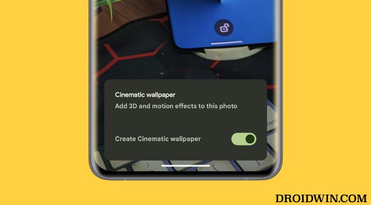 Кинематографические обои на Pixel Android 14
