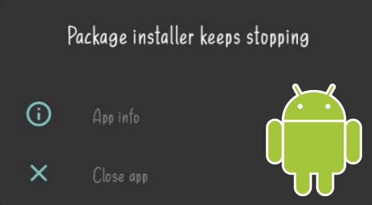 Package installer keeps stopping