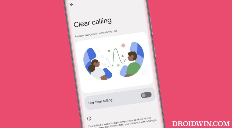 clear calling not working pixel