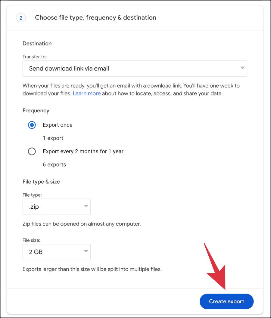 Transfer all files from Google Photos