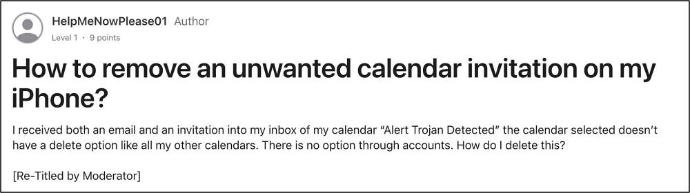 Remove Calendar Invitations from iPhone
