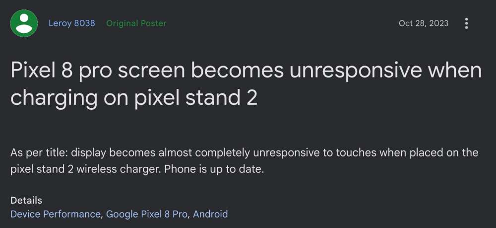 Screen Unresponsive Pixel Stand
