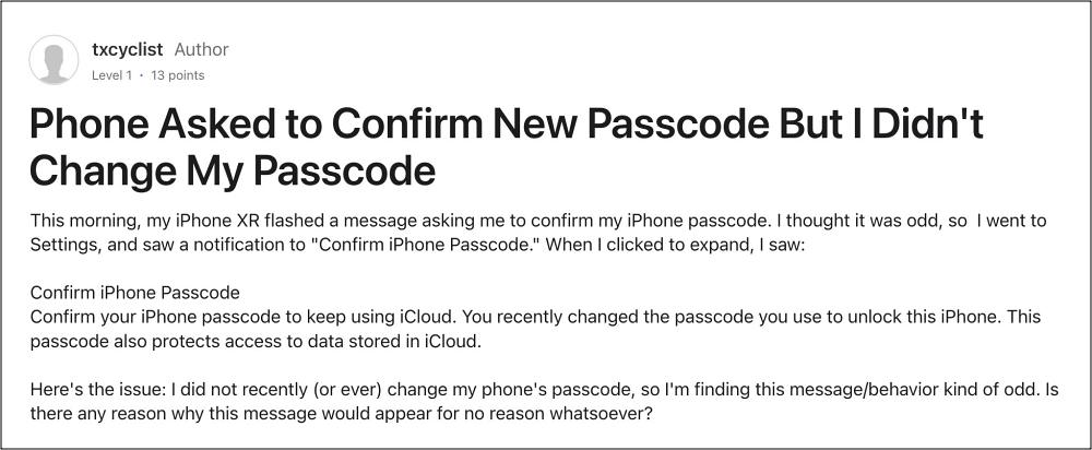 Confirm iPhone passcode to keep using iCloud