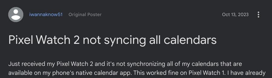 Sync Pixel Watch 2 Calendar