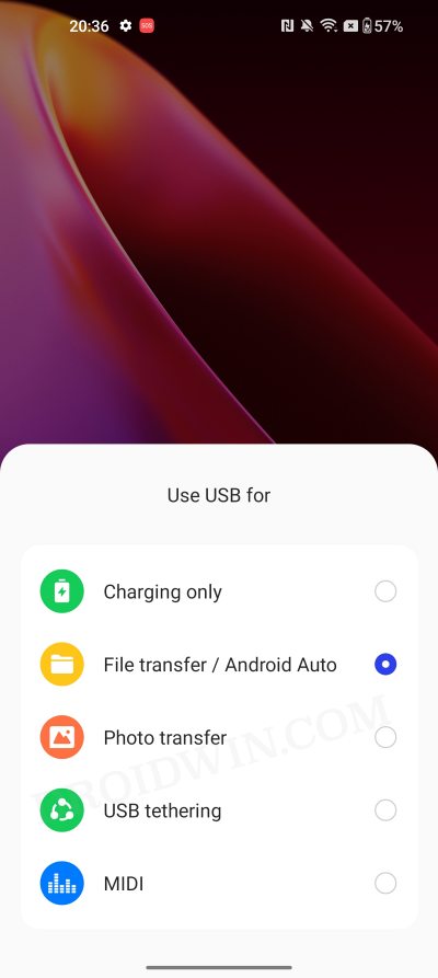 ADB OnePlus Charging Only
