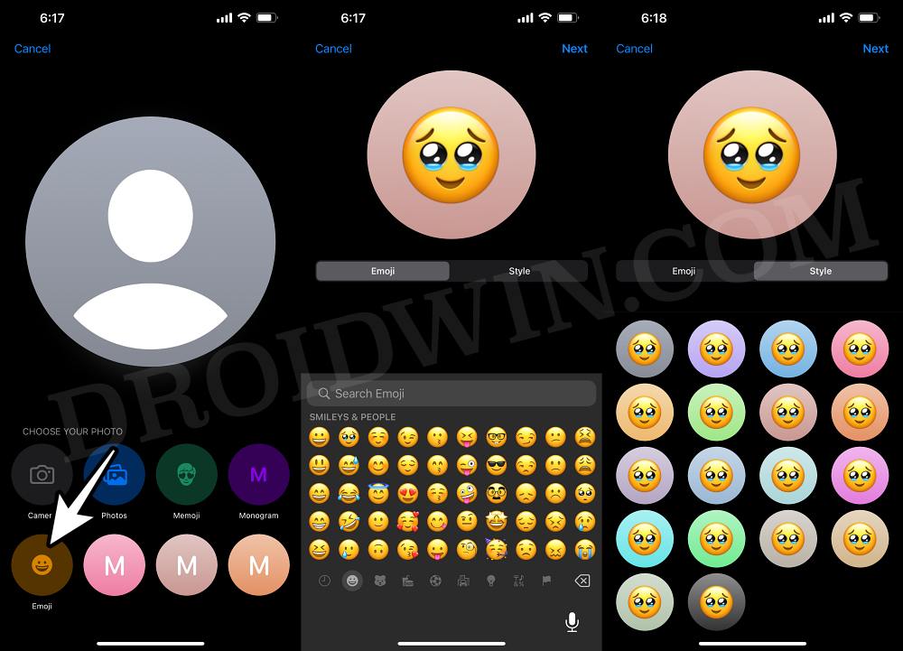 Невозможно добавить Emoji к контакту на iPhone iOS 17