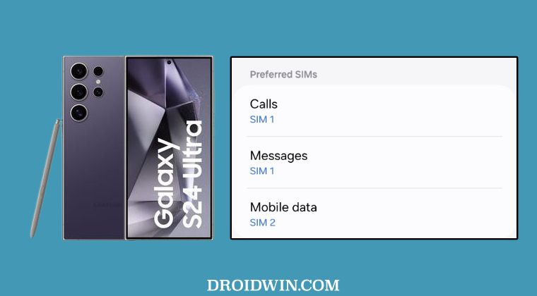 Choose Different SIMs for Call Message Data in Galaxy S24 Ultra