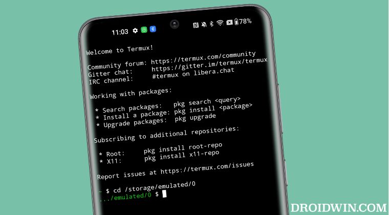 How to Access Internal Storage via cd command in Termux