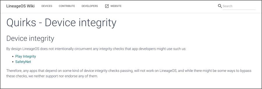 Play Integrity LineageOS