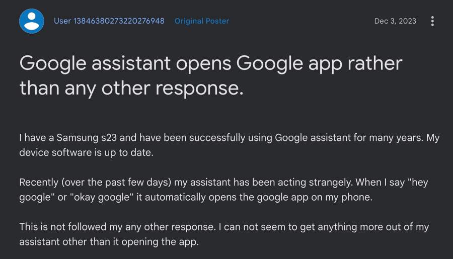 Hey Google opens Google App instead of Assistant