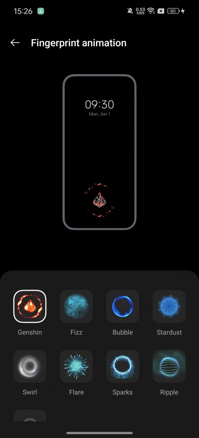 Genshin Fingerprint Animation OnePlus