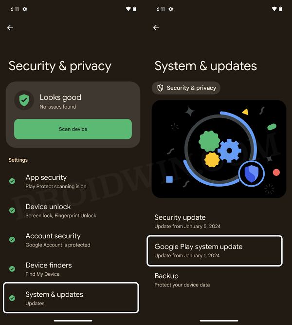 Manually Download Install Google Play System Update