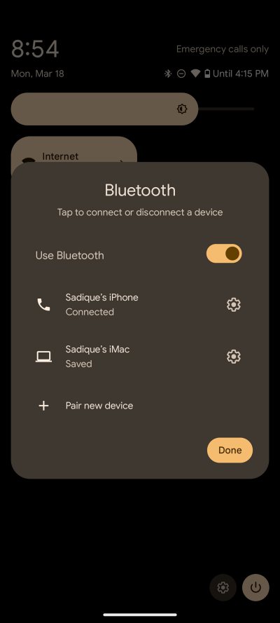 New Bluetooth Quick Settings Toggle