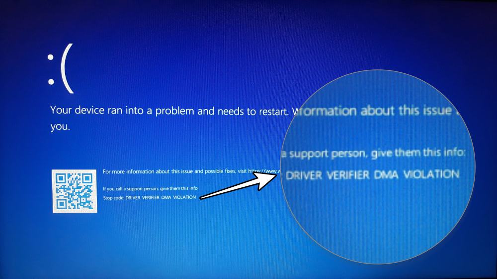 DRIVER_VERIFIER_DMA_VIOLATION Windows 11