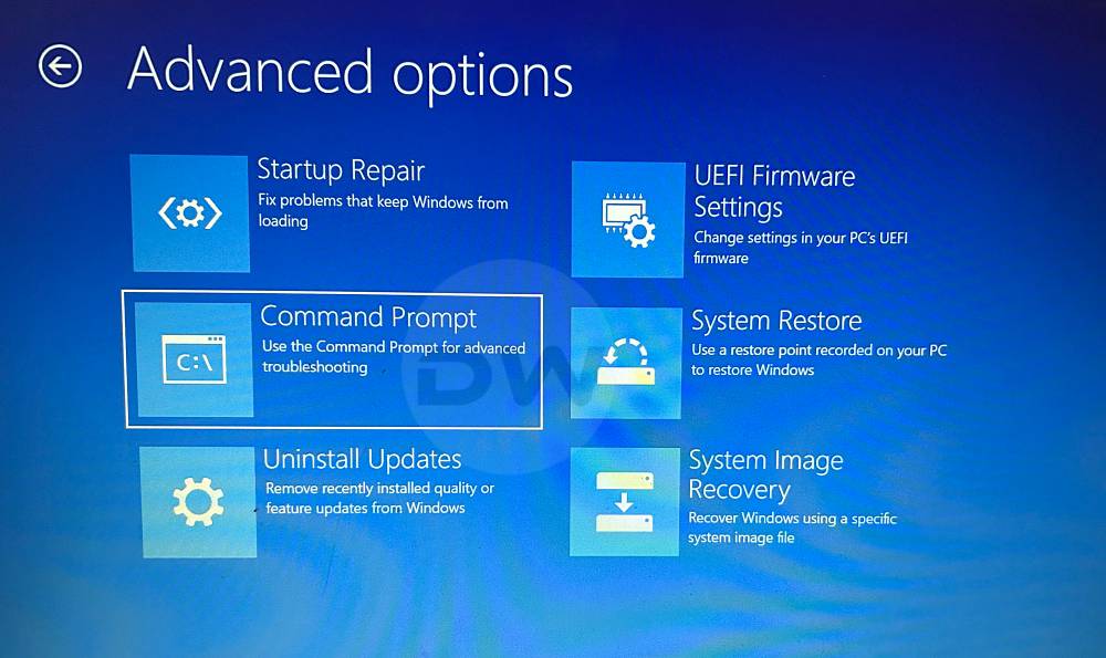 windows 11 recovery environment command prompt