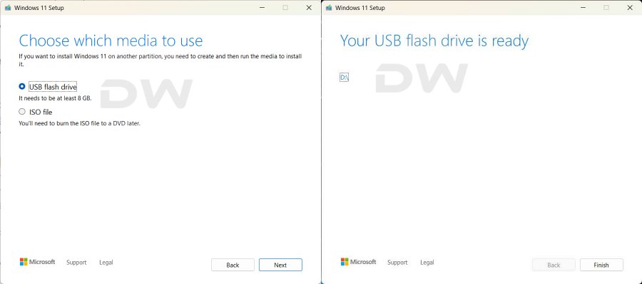 windows 11 usb flash drive