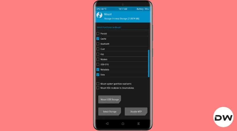 flash custom rom usb otg