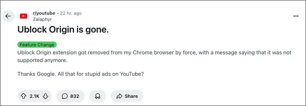 uBlock Origin Not Working in Chrome