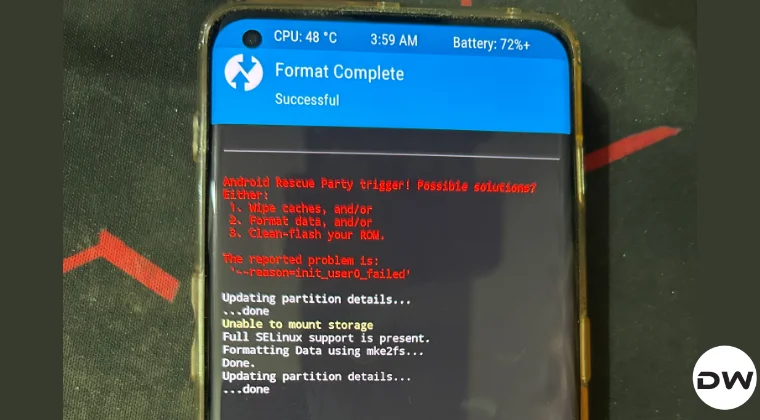 android rescue party trigger
