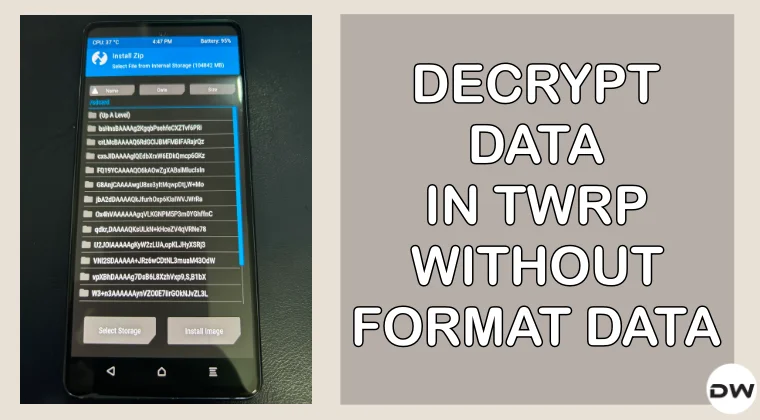 Decrypt Data in TWRP without Format Data