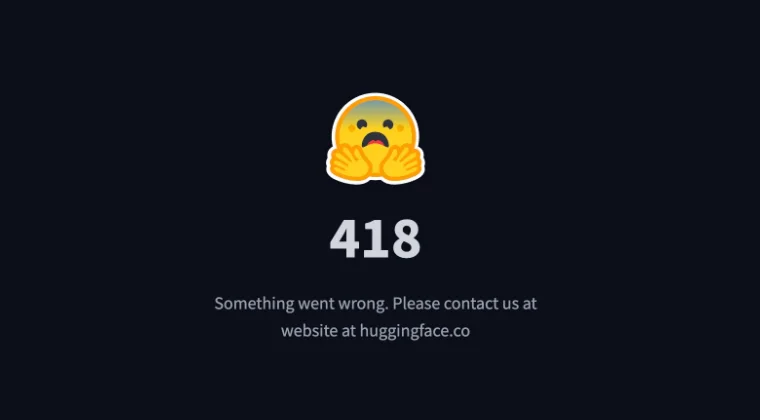 hugging face error 418