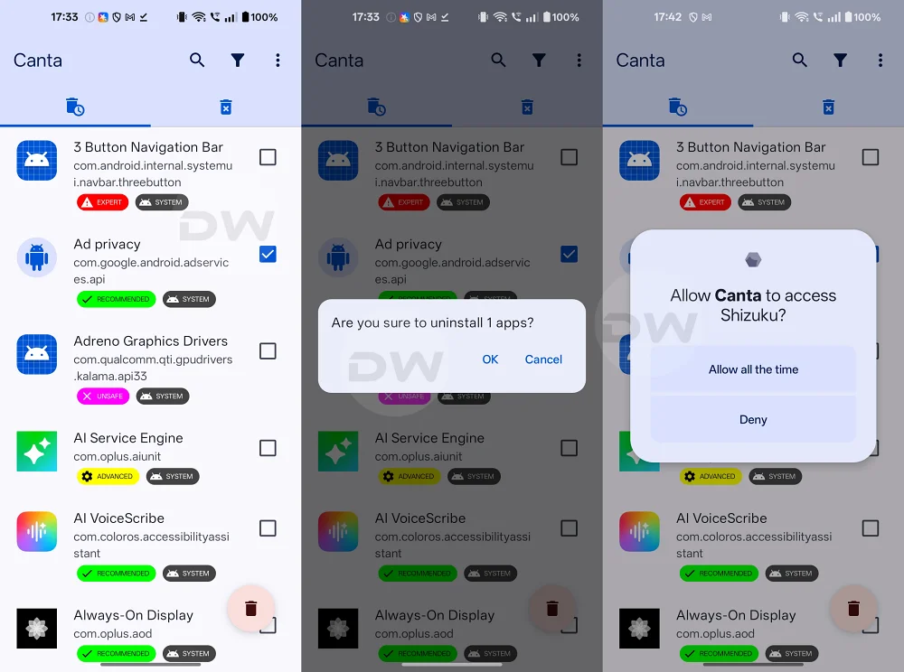 uninstall system apps without root