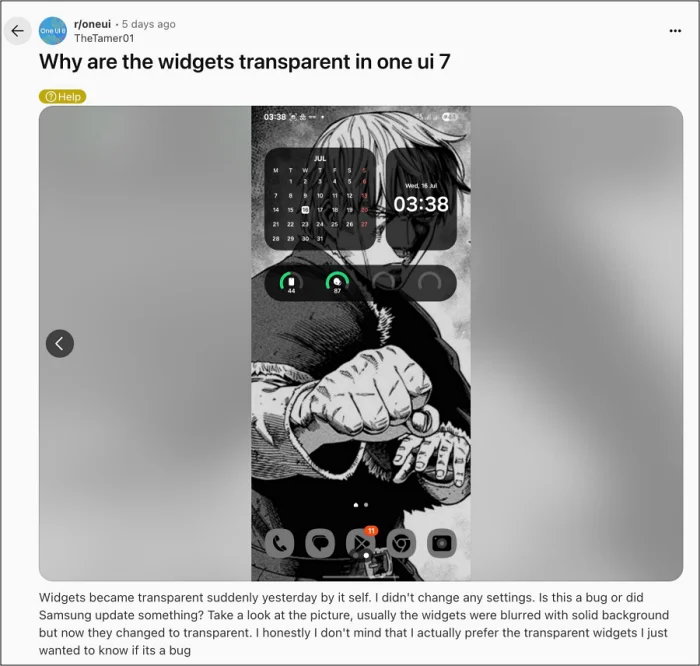 How to Make Transparent Widgets Blurred in Samsung One UI 7