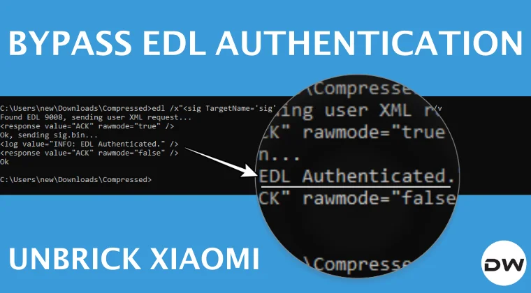 unbrick xiaomi bypass authentication edl