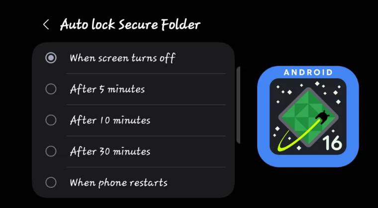 Secure Folder Lock will not work when you leave an app One UI 8