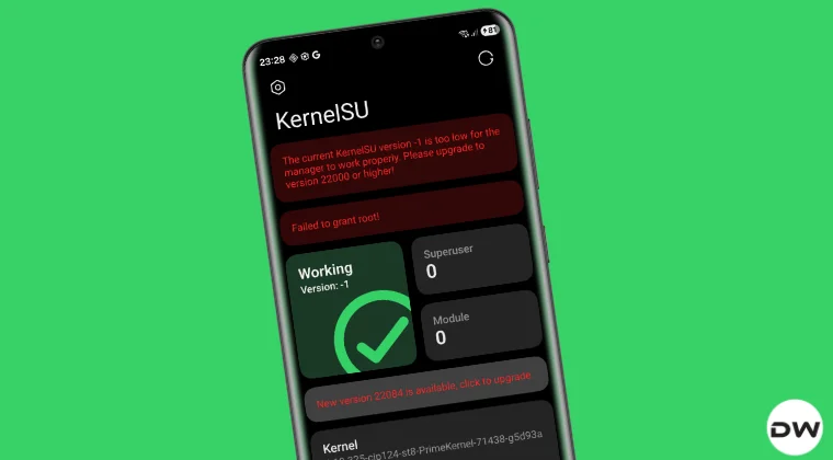 The Current KernelSU Version -1 is too low Fixed
