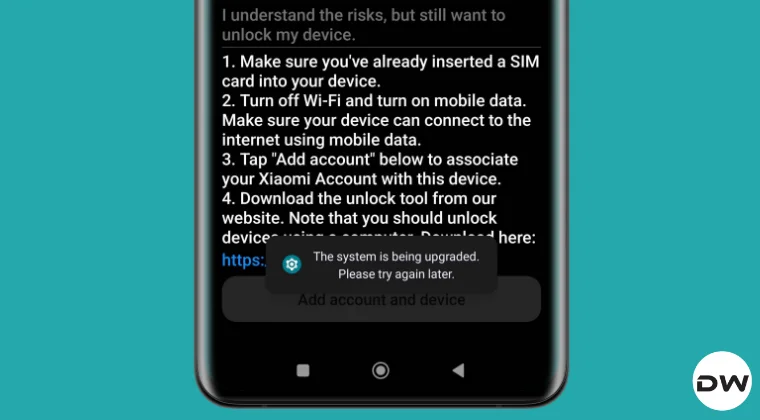Xiaomi The system is being upgraded Fix