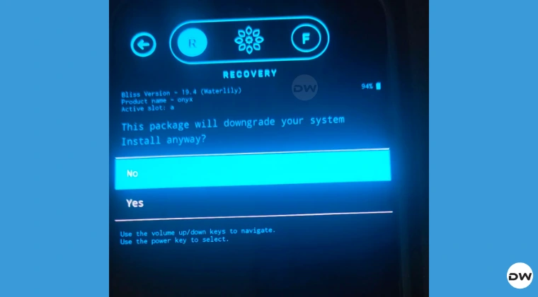 Fix ADB Sideload: This package will downgrade your system